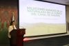 La coordinadora General de la Cooperación Española en Panamá, Itziar González, habla durante el lanzamiento de un proyecto de la Unión Europea (UE) y la Agencia Española de Cooperación Internacional para el Desarrollo (AECID) para adaptar la cuenca del Canal de Panamá a la crisis climática  este martes, en Ciudad de Panamá (Panamá). EFE/ Carlos Lemos
