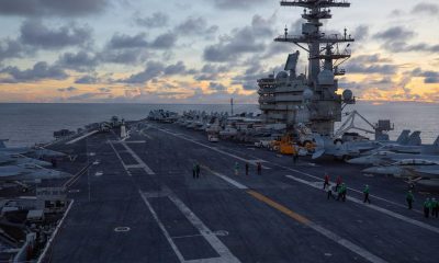 Imagen del portaaviones USS George H.W. Bush (CVN 77) difundida por el Comando Central de EE.UU. EFE/ CENTCOM - SOLO USO EDITORIAL/SOLO DISPONIBLE PARA ILUSTRAR LA NOTICIA QUE ACOMPAÑA (CRÉDITO OBLIGATORIO) -