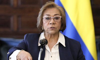 Fotografía de archivo de la canciller de Colombia, Rosa Yolanda Villavicencio, durante una rueda de prensa, en Bogotá (Colombia). EFE/Carlos Ortega