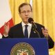 El presidente de Israel, Isaac Herzog, habla durante una rueda de prensa en el Palacio de las Garzas este miércoles, en Ciudad de Panamá (Panamá). EFE/ Bienvenido Velasco
