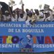 Simpatizantes del candidato a la Presidencia de Colombia por el izquierdista partido Pacto Histórico, Iván Cepeda, fueron captados este 23 de mayo, durante un acto de campaña, en Cartagena (Colombia). EFE/ Ricardo Maldonado