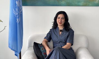 La directora regional del Programa de las Naciones Unidas para el Desarrollo (PNUD) para América Latina y el Caribe, Michelle Muschett, habla durante una entrevista con EFE el 8 de mayo de 2026 en Nueva York (Estados Unidos). EFE/ Jan Téllez Asensio