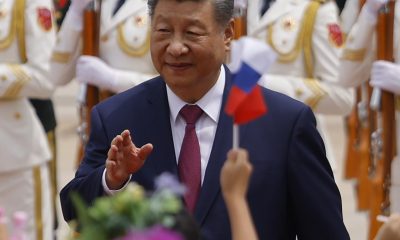El presidente de China, Xi Jinping, durante la recepción en Pekín por la visita del presidente ruso, Vladimir Putin.
EFE/EPA/Maxim Shemetov / POOL