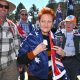 Imagen de archivo que muestra a la fundadora del partido nacionalista australiano One Nation, Pauline Hanson (centro), durante una manifestación antiinmigración en Camberra. EFE/EPA/MICK TSIKAS AUSTRALIA AND NEW ZEALAND OUT