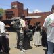 Personas esperan afuera del Aeropuerto Internacional de Oaxaca este viernes, en Oaxaca (México). EFE/ Jesús Méndez