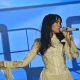 La cantante Aitana durante el concieto que ha ofrecido este sábado en la localidad almeriense de Roquetas de Mar con el que da inicio a su gira ´Cuarto Azul World Tour. EFE / Carlos Barba.