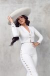 Fotografía cedida por Nevarez Communications donde aparece la cantante mexicana Lupita Infante, nieta del legendario Pedro Infante, quien lanzó su último álbum, denominado 'Aunque me duela'. EFE/ Nevarez Communications
