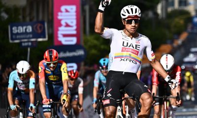El ecuatoriano Jonathan Narváez (UAE) tras ganar la cuarta etapa disputada entre Catanzaro y Cosenza, EFE/EPA/LUCA ZENNARO
