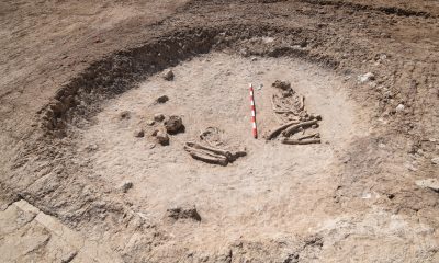 Tumba doble en proceso de excavación. Investigadores de varias universidades españolas, lideradas por la Universidad de Alcalá (UAH), han publicado un estudio que revela que el yacimiento de Valdelasilla, situado en Illescas (Toledo), alberga la necrópolis monumental más antigua conocida en el interior de la península ibérica, de finales del quinto milenio a.C., es decir, de hace más de 6.000 años.SOLO USO EDITORIAL/SOLO DISPONIBLE PARA ILUSTRAR LA NOTICIA QUE ACOMPAÑA (CRÉDITO OBLIGATORIO)