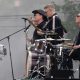 Desde la izquierda, los integrantes de la banda de rock irlandesa U2 The Edge, Bono, Adam Clayton y Larry Mullen Jr. participan en la grabación del video para el tema 'Street of Dreams' este mates, en el Centro Histórico de Ciudad de México (México). EFE/ Madla Hartz