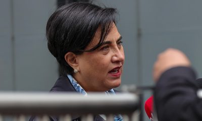 Fotografía de archivo de la ministra de Relaciones Exteriores y Movilidad Humana de Ecuador, Gabriela Sommerfeld, al atender a la prensa, en Quito (Ecuador). EFE/José Jácome