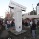 Familiares y amigos de comunicadores asesinados y desaparecidos develan un antimonumento este sábado, en Ciudad de México (México). EFE/ Madla Hartz