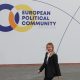 La Primera Ministra de Italia, Giorgia Meloni, llega a una reunión de la Comunidad Política Europea en Ereván, Armenia, el 04 de mayo de 2026. La cumbre se desarrolla en la capital armenia, con temas que incluyen la seguridad europea en el contexto de la economía y la energía. (Italia) EFE/EPA/HAYK BAGHDASARYAN