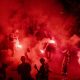 Aficionados del PSG festejan, en el Parque de los Príncipes, la conquista de la Liga de Campeones. EFE/EPA/VALENTINA CAMU