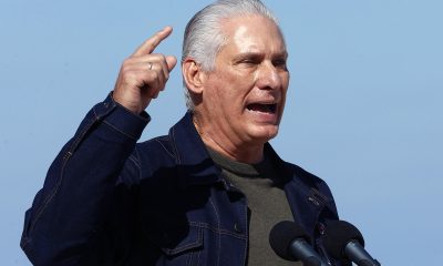 Fotografía de archivo del presidente de Cuba, Miguel Diaz-Canel, hablando durante un acto celebrado en La Habana (Cuba). EFE/ Ernesto Mastrascusa