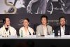 De izquierda a derecha, Michael Fassbender, Alicia Vikander, Hwang Jung-min y Na Hong-jin en la presentación de "Hope" en el Festival de Cannes. EFE/EPA/ANDREAS RENTZ / POOL