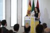 La presidenta de la Comunidad de Madrid, Isabel Díaz Ayuso, habla este lunes, en la Cámara Española de Comercio en Ciudad de México (México). EFE/José Méndez
