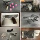 Fotografía cedida que muestra armas de fuego incautadas a miembros de la organización criminal transnacional Tren de Aragua (TdA) en el Distrito de Colorado (EE.UU.). EFE/ Departamento Justicia EE.UU.