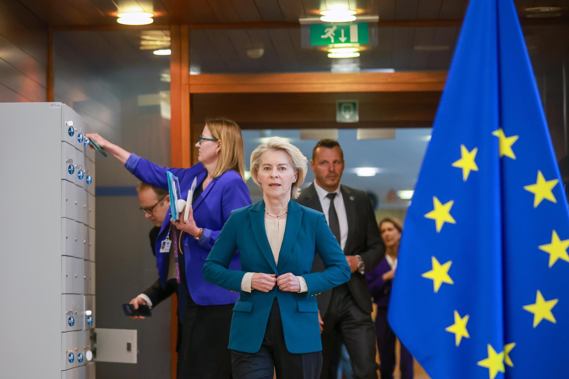 Fotografía del 6 de mayo de 2026 de la presidenta de la Comisión Europea, Ursula von der Leyen. EFE/EPA/OLIVIER HOSLET