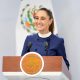 La presidenta de México, Claudia Sheinbaum, habla durante una rueda de prensa en el municipio de Zapopan en Jaisco (México). EFE/Francisco Guasco