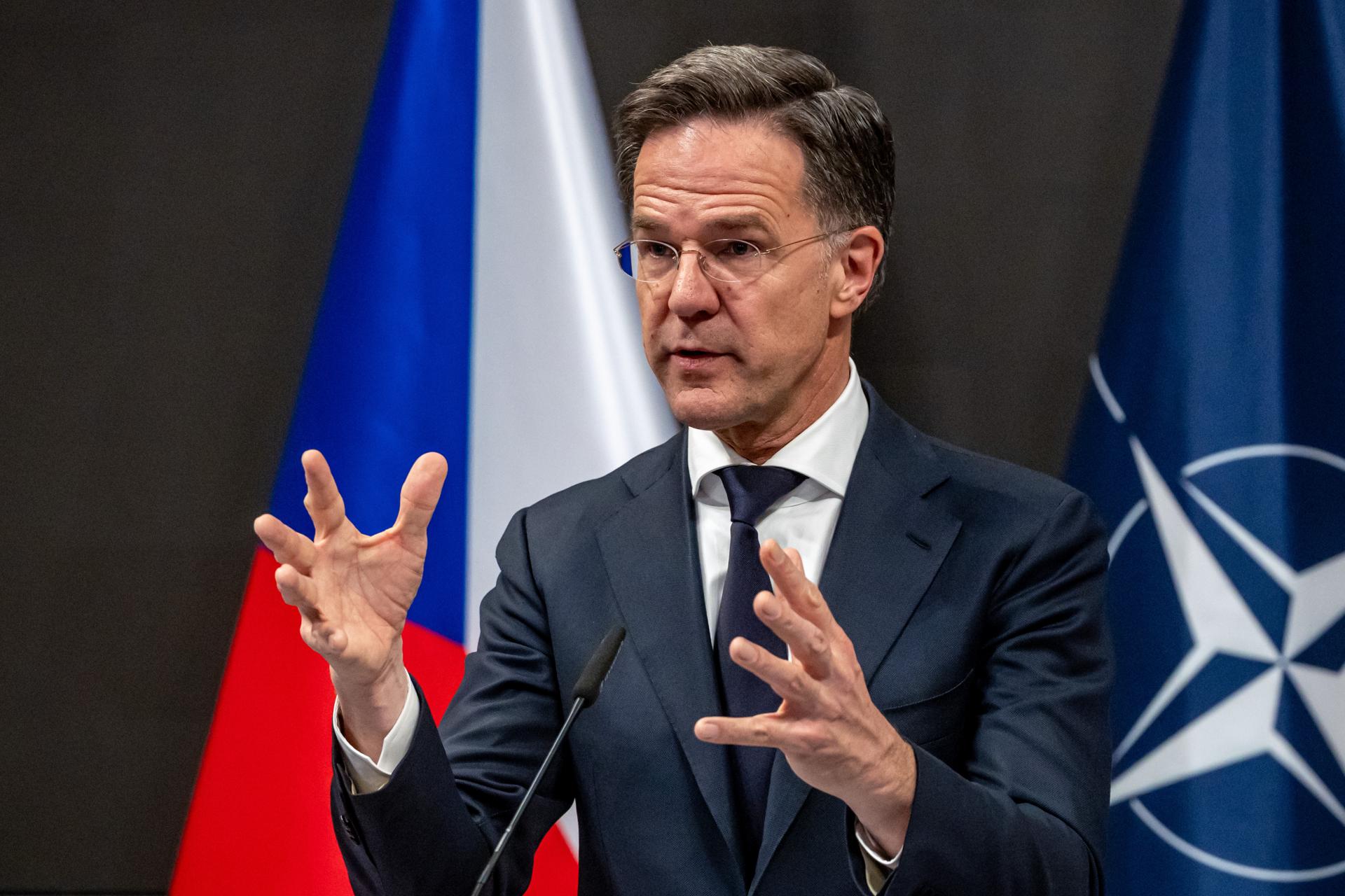 Imagen de archivo del secretario general de la OTAN, Mark Rutte. EFE/EPA/MARTIN DIVISEK