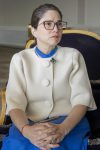 La enviada especial de la directora general de la Organización Internacional de Migraciones (OIM), Catalina Devandas, habla en una entrevista con EFE este martes, en Nueva York (Estados Unidos). EFE/ Angel Colmenares

