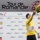 El esloveno Tadej Pogacar (UAE) en el podio del Tour de Romandía, en Leysin, Suiza EFE/EPA/JEAN-CHRISTOPHE BOTT