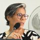 La abogada Claudia González habla en una audiencia en la que enfrenta el debate oral y público en su contra por supuesto abuso de autoridad este martes, en el Tribunal Séptimo Penal, en Ciudad de Guatemala (Guatemala). EFE/ Alex Cruz