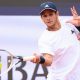 El tenista español Rafael Jodar, durante su partido de este viernes contra el portugués Nuno Borges en el Abierto de Roma. EFE/ETTORE FERRARI