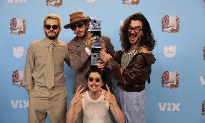 Los integrantes de Morat posan con los premios a canción pop rock y álbum pop durante los Premios Juventud en Ciudad de Panamá (Panamá). Imagen de archivo. EFE/ Bienvenido Velasco