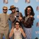 Los integrantes de Morat posan con los premios a canción pop rock y álbum pop durante los Premios Juventud en Ciudad de Panamá (Panamá). Imagen de archivo. EFE/ Bienvenido Velasco