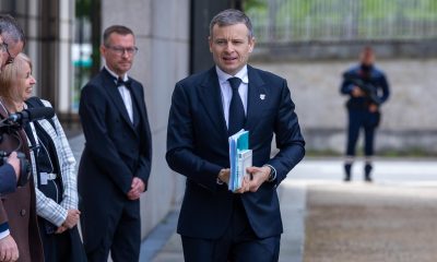 El ministro de Finanzas de Ucrania, Sergui Marchenko, este lunes a su llegada a la reunión del G7 de Finanzas en París. EFE/EPA/CHRISTOPHE PETIT TESSON