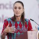 La presidenta de México, Claudia Sheinbaum, reacciona durante una rueda de prensa en Palacio Nacional este miércoles, en Ciudad de México (México). EFE/ Isaac Esquivel