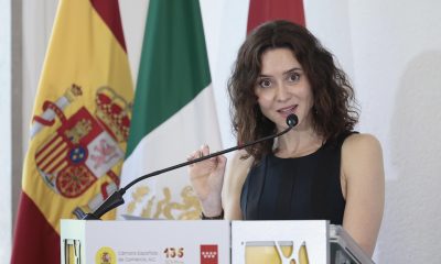 La presidenta de la Comunidad de Madrid, Isabel Díaz Ayuso, habla este lunes, en la Cámara Española de Comercio en Ciudad de México (México). EFE/José Méndez