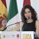 La presidenta de la Comunidad de Madrid, Isabel Díaz Ayuso, habla este lunes, en la Cámara Española de Comercio en Ciudad de México (México). EFE/José Méndez