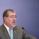 El presidente de Guatemala, Bernardo Arévalo de León, habla durante una rueda de prensa este lunes, en el Palacio Nacional de la Cultura, en Ciudad de Guatemala (Guatemala). EFE/ Mariano Macz