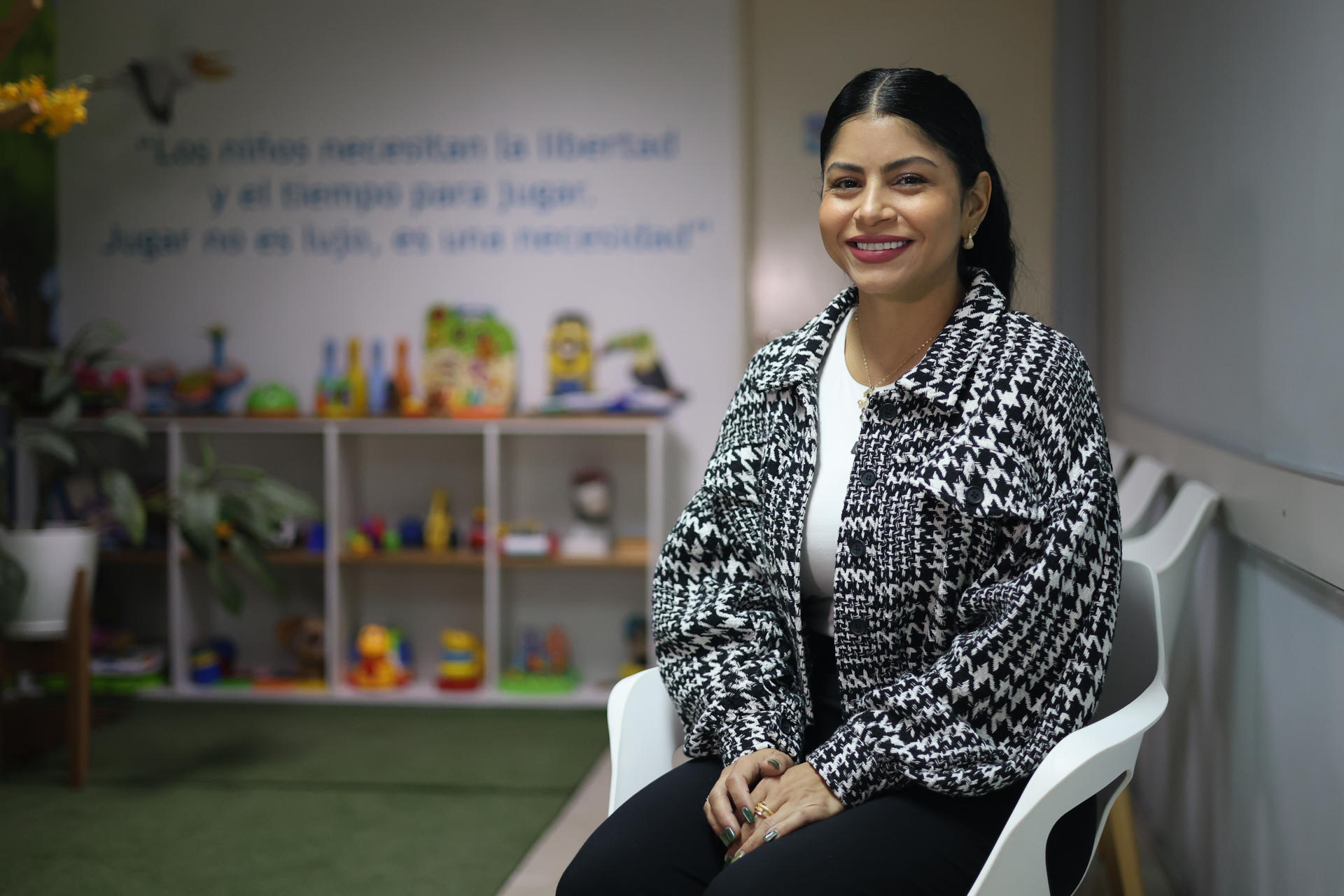 La cardióloga venezolana y directora del centro médico Más Salud, Marbella Sibada, posando en una entrevista con EFE en Buenos Aires (Argentina). EFE/ Juan Ignacio Roncoroni