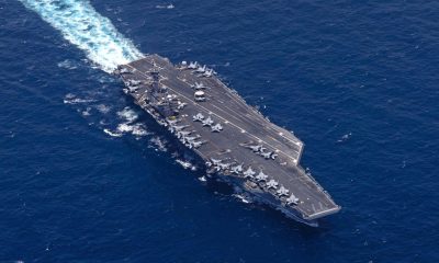 El USS George H.W. Bush (CVN 77) navega por el mar Arábigo mientras las fuerzas estadounidenses hacen cumplir el bloqueo naval contra Irán desde el Golfo de Omán y apoyan el Proyecto Libertad en el Estrecho de Ormuz. EFE/ CENTCOM - SOLO USO EDITORIAL/SOLO DISPONIBLE PARA ILUSTRAR LA NOTICIA QUE ACOMPAÑA (CRÉDITO OBLIGATORIO) -