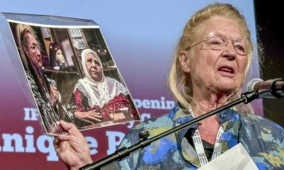 La presidenta saliente de la Federación Internacional de Periodistas (FIP), Dominique Pradalié, denunció este lunes la guerra en Oriente Medio y particularmente en Gaza, situación a la que se refirió como un "genocidio", así como el aumento de asesinatos de periodistas en conflictos bélicos. En el trigésimo segundo Congreso Mundial del FIP en París -que coincide con los cien años de su fundación en esta ciudad-, Pradalié opinó que "cada día se cometen crímenes contra la humanidad" en Palestina, el Líbano, Irán y Siria. EFE/ Pol Lloberas Cardona