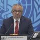 El director de la Organización Mundial de la Saludd (OMS), Tedros Adhanom, durante la rueda de prensa sobre el hantavirus celebrada en Ginebra este jueves. La OMS aseguró hoy que el riesgo para la población de las Islas Canarias cuando llegue a este territorio el crucero en el que se ha declarado un brote de hantavirus "es bajo" y consideró que atender a los pasajeros que se encuentran en el crucero es "un deber moral". EFE/Captura de vídeo de la OMS - SOLO USO EDITORIAL/SOLO DISPONIBLE PARA ILUSTRAR LA NOTICIA QUE ACOMPAÑA (CRÉDITO OBLIGATORIO) -