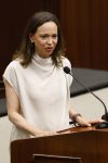 La líder opositora venezolana y premio nobel de la paz María Corina Machado habla en la Asamblea Nacional de Panamá este 25 de mayo de 2026, en Ciudad de Panamá (Panamá). EFE/ Bienvenido Velasco
