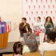 Fotografía cedida por el Desfile Nacional Puertorriqueño (NPRDP) que muestra a la presidenta de su junta directiva, Lilian Rodríguez (i) junto a los embajadores del desfile el actor y cantante, Anthony Ramos (2-i); la fundadora de 'Boricuaverse', Lilibeth Torres (3-i); la diseñadora Lila Nikole (c); el trombonista y compositor, Papo Vázquez (2-d), y la fundadora y presidenta del Comité Noviembre, Teresa Santiago (d), durante una rueda de prensa este martes, en Nueva York (EE.UU.). EFE/ Vincent Villafañe/ NPRD/ SOLO USO EDITORIAL/ NO VENTAS/ SOLO DISPONIBLE PARA ILUSTRAR LA NOTICIA QUE ACOMPAÑA (CRÉDITO OBLIGATORIO)