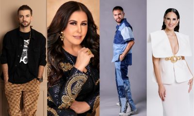 Composición de fotografías de cuatro artistas de los que forman parte del tema musical 'Forza, Vamos Mundial' de izquierda a derecha, el artista urbano colombiano, Blondiak; la cantante y compositora colombiana, Arelys Henao; el cantautor peruano, César BK y la cantante y actriz española, Nuria Fergó. Un grupo de cantantes de distintos países se ha unido en un proyecto musical solidario inspirado en el fútbol y en homenaje a figuras como Pelé, Lionel Messi, Kylian Mbappé y el fallecido exjugador colombiano Andrés Escobar, con el objetivo de recaudar fondos para niños en situación de vulnerabilidad. EFE/Lopera International