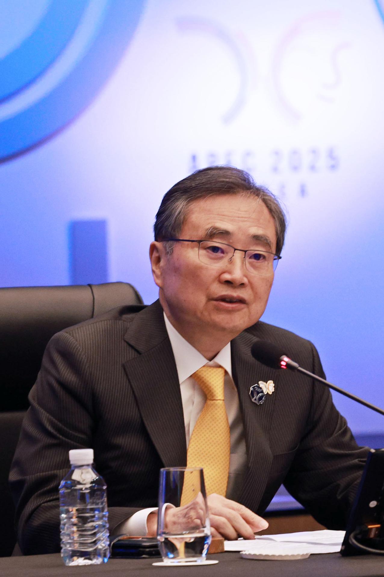 Fotografía de archivo del ministro de Exteriores de Corea del Sur, Cho Hyun.
EFE/EPA/YONHAP SOUTH KOREA OUT