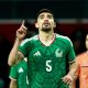 Johan Vásquez de México celebra un gol el pasado 4 de junio, en un partido amistoso entre México y Serbia previo a la Copa Mundial de Fútbol, en el estadio Nemesio Diez en Toluca (México). EFE/ Felipe Gutiérrez