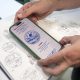 Fotografía que muestra los sellos del programa 'World Cup ‘26 NYC Neighborhood Passport', una iniciativa destinada a acercar a turistas y residentes a los barrios de la ciudad durante la Copa Mundial de Fútbol de 2026, este martes, en Nueva York (Estados Unidos). EFE/ Angel Colmenares