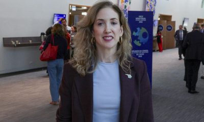 Laura Fernández Delgado, primera ministra de Costa Rica, en la sede en París de la Organización para la Cooperación y el Desarrollo Económico (OCDE), con motivo de su participación en el 18 Foro Económico Internacional sobre América Latina y el Caribe, este martes en Paris.-EFE/ Edgar Sapiña Manchado