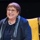 Imagen de archivo de la expresidenta de Chile y candidata a la Secretaría General de la ONU, Michelle Bachelet, reacciona durante el conversatorio 'a 20 años del primer gobierno paritario presidido por una mujer', en la Universidad de Valparaíso, en Valparaíso (Chile).
EFE/ Adriana Thomasa