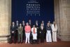 La atleta Teresa Perales (c), presidenta del Jurado del Premio Princesa de Asturias del Deporte, anuncia que el futbolista argentino Lionel Messi ha ganado el Premio Princesa de Asturias del Deporte 2026 este miércoles en Oviedo. EFE/Eloy Alonso
