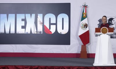 La presidenta de México, Claudia Sheinbaum, habla este miércoles, durante una rueda de prensa en Palacio Nacional de la Ciudad de México (México). EFE/Sáshenka Gutiérrez